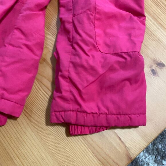 Place Est 1989 Girls Snow Bib Overall Pants Neon Pink Lined Button Strap 4T - Picture 5 of 8